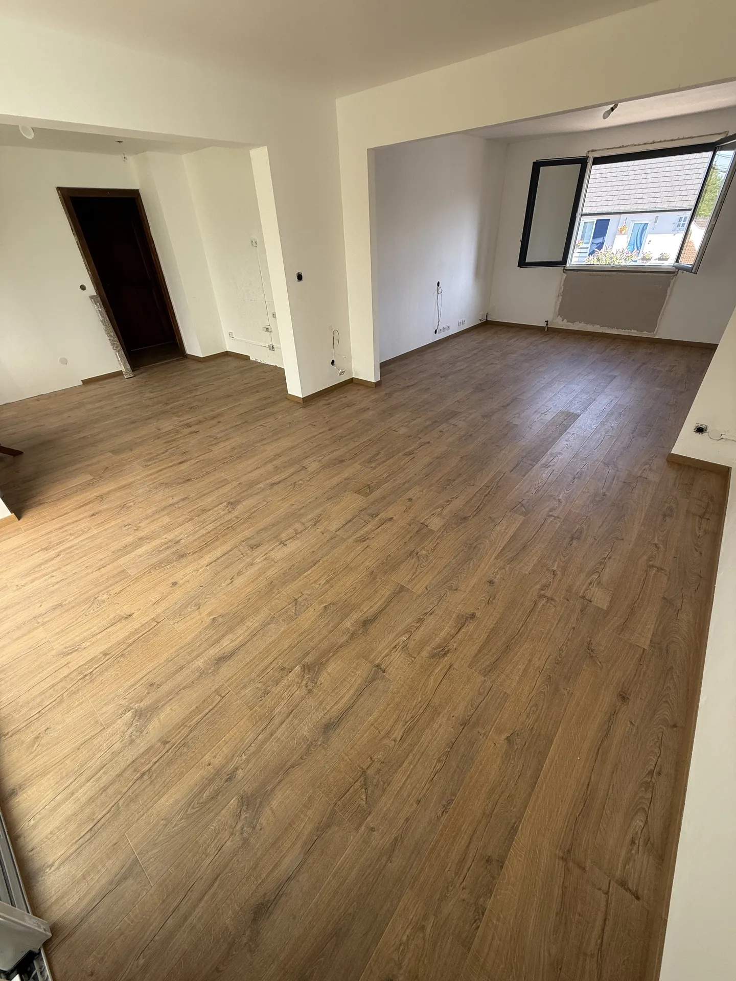 Parquet flottant sur carrelage à Freyming — Après