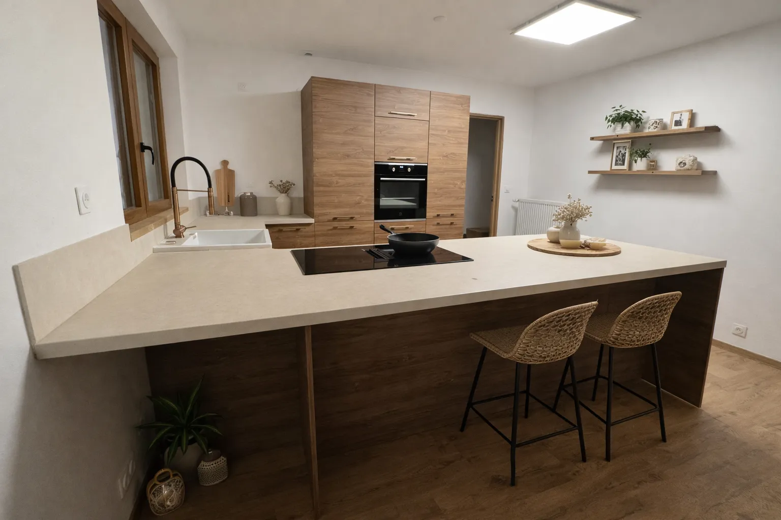 Parquet stratifié et cuisine équipée sur mesure à Forbach — Après