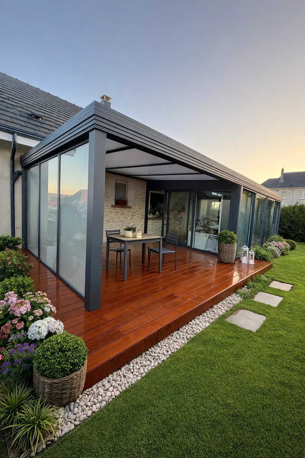 Terrasse en bambou haut de gamme à Forbach