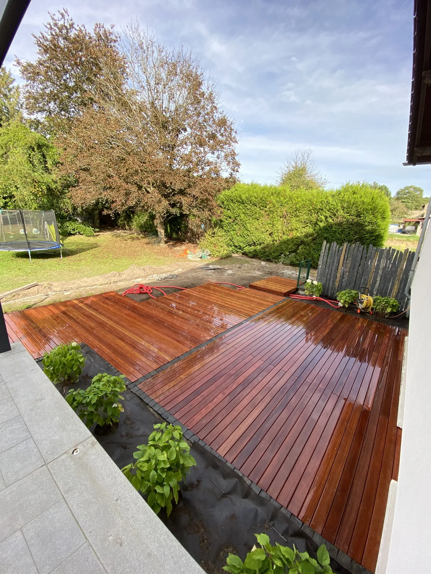 Terrasse en Cumaru élégante à Schoeneck