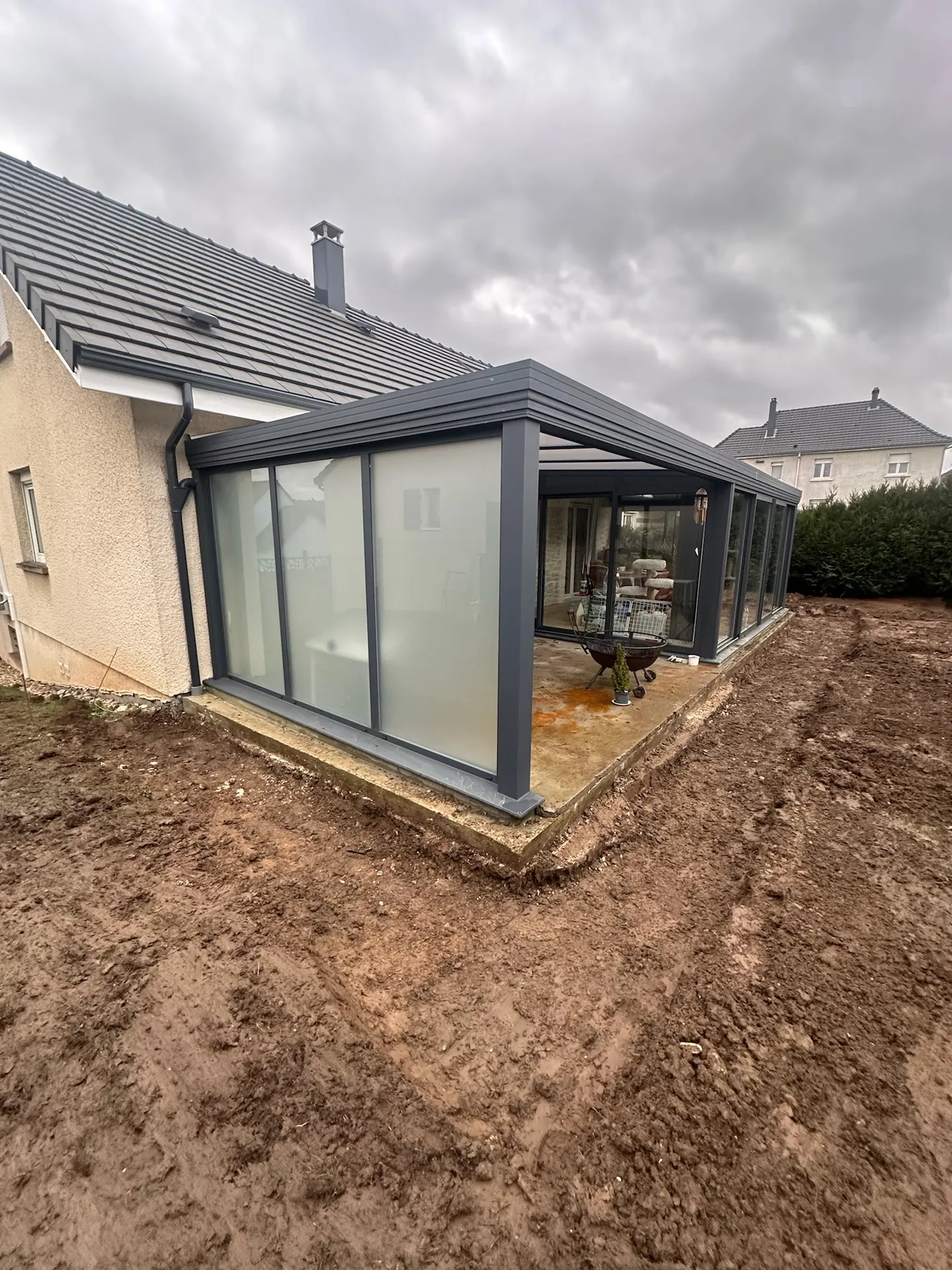 Terrasse en bambou haut de gamme à Forbach — Avant